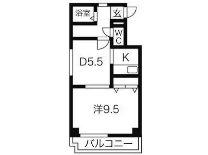 プレサント南5西9(1LDK/4階)の間取り写真