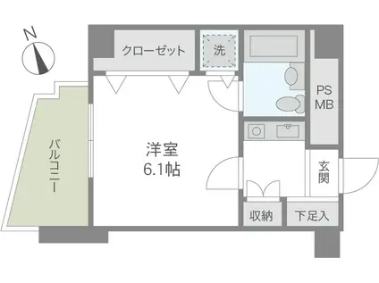 ホーユウコンフォルト田浦(1K/3階)の間取り写真