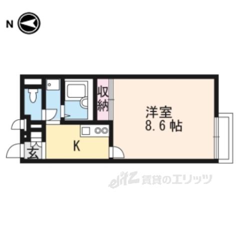 レオネクストトランクィル(1K/2階)の間取り写真