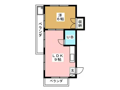 シティハイム曙(1LDK/1階)の間取り写真