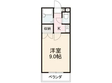 メグナル21(1K/4階)の間取り写真