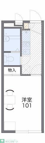 レオパレスグレイスII(1K/1階)の間取り写真