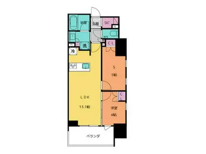 GRAN PASEO名古屋伏見(2LDK/6階)の間取り写真