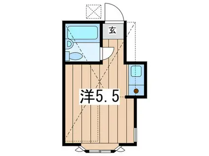 ネオステーションプラザ日吉(ワンルーム/1階)の間取り写真