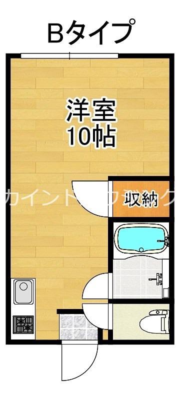 サニーハイツ(ワンルーム/3階)の間取り写真