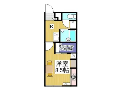 レオパレストゥロイメ2(1K/1階)の間取り写真