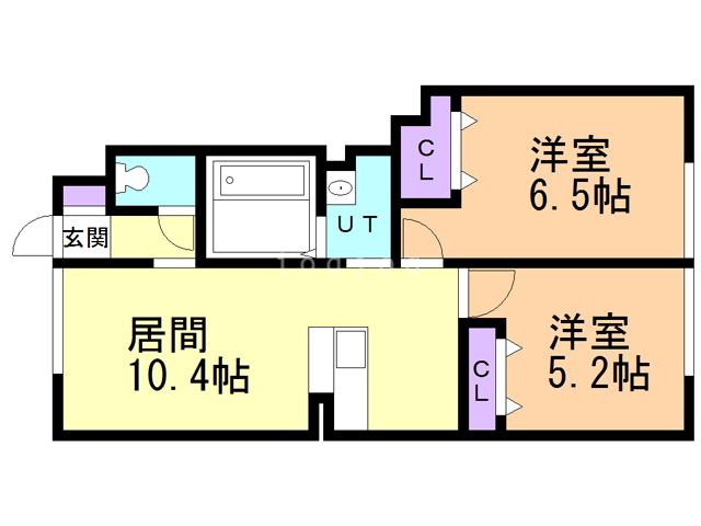 エパティーク(2LDK/1階)の間取り写真