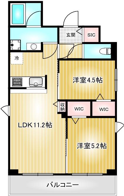 Z・R東別院(2LDK/8階)の間取り写真