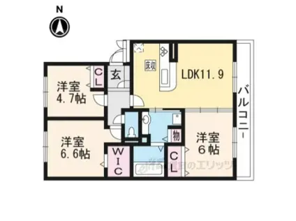 MINION(3LDK/2階)の間取り写真