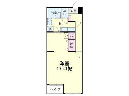 ARCO10(1K/4階)の間取り写真