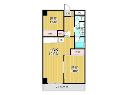 渋谷コート3号館(2LDK/7階)の間取り写真