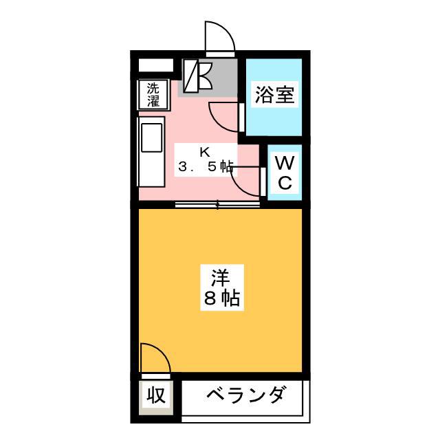 KS13(1K/2階)の間取り写真