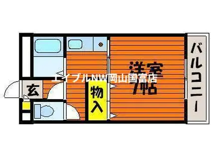 エスポアール21B(1K/3階)の間取り写真