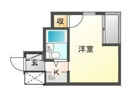 アルファ清心町II(ワンルーム/6階)の間取り写真