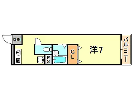 レジデンス御影(ワンルーム/3階)の間取り写真