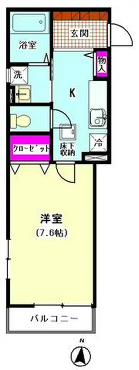 クレール東蒲田 1階階 間取り