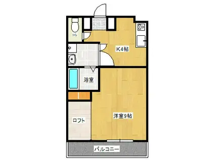 プチメゾン2001(1K/2階)の間取り写真