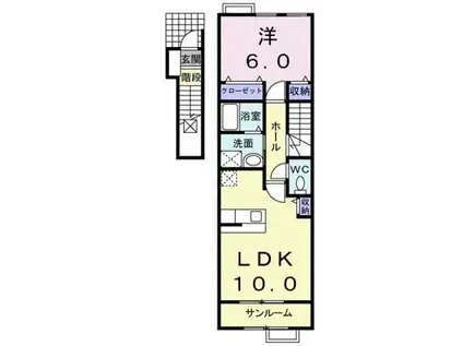 メゾン・ヌ-ベルA(1LDK/2階)の間取り写真