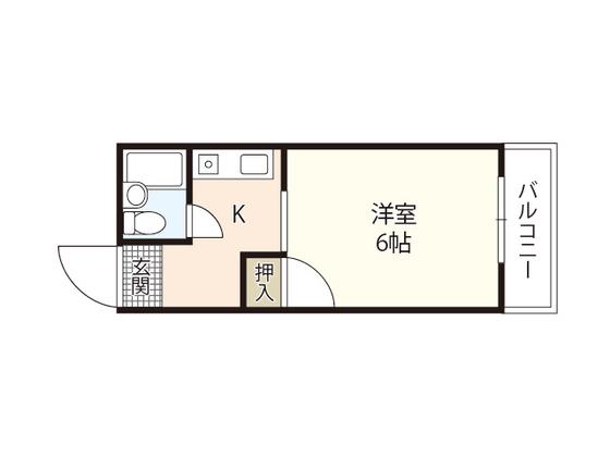 アトラス昭和町(1K/5階)の間取り写真