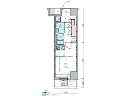 ジェノヴィア両国VIグリーンヴェール(1K/4階)の間取り写真