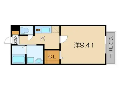 エクセルR・K(1K/2階)の間取り写真