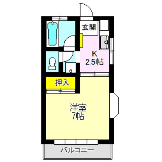 コーポ栄幸(1K/1階)の間取り写真