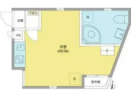 MILLION BELL VI(ワンルーム/1階)の間取り写真