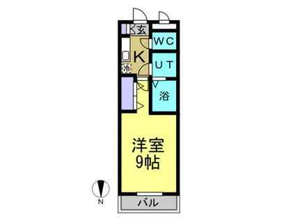 ノビリティマルユウ(1K/2階)の間取り写真