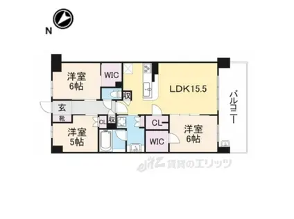 ローレルコート橿原神宮ザ・レジデンス(3LDK/4階)の間取り写真