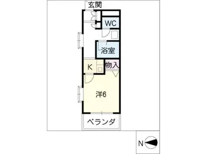 メゾン・ド・上社(1K/2階)の間取り写真