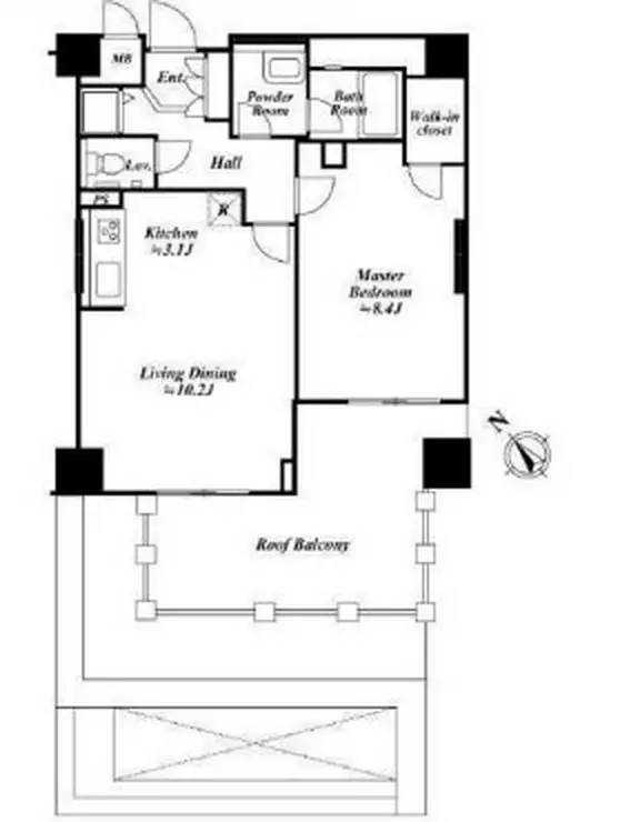 アクロス目黒タワー 8階階 間取り