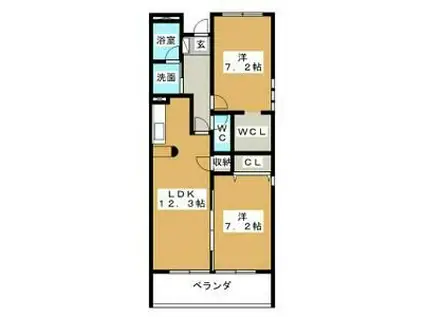 アークステージ I(2LDK/1階)の間取り写真