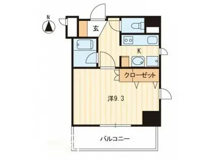 ソレアード古新町(1K/5階)の間取り写真