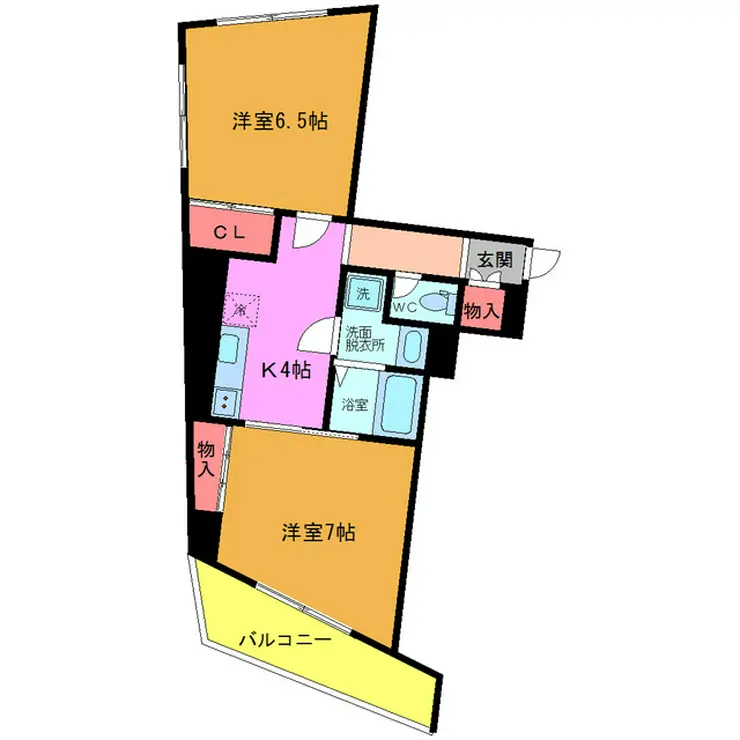 アクアヒルズ 4階階 間取り