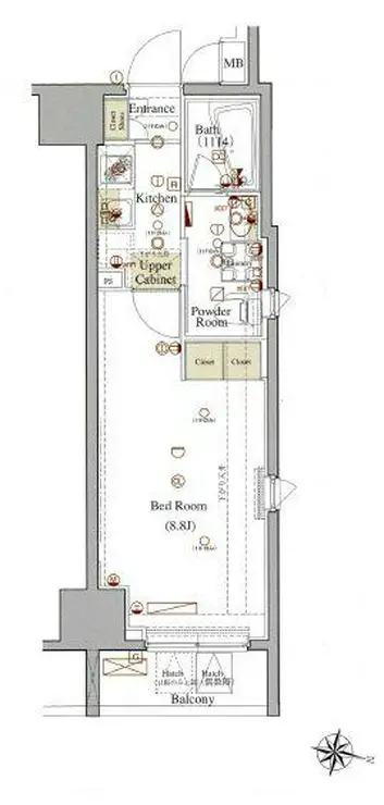 ヴォーガコルテ板橋本町アジールコート 11階階 間取り