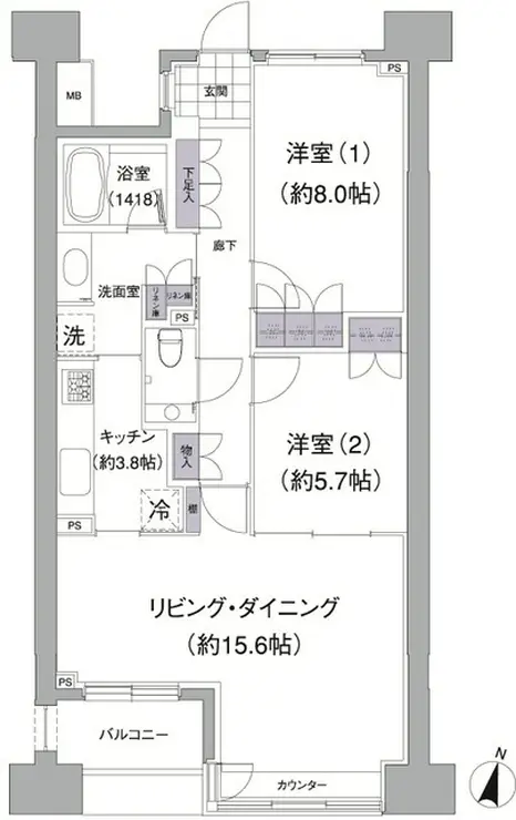 アビティ目黒 5階階 間取り