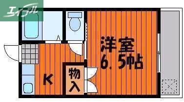 レクサス十日市II(1K/3階)の間取り写真