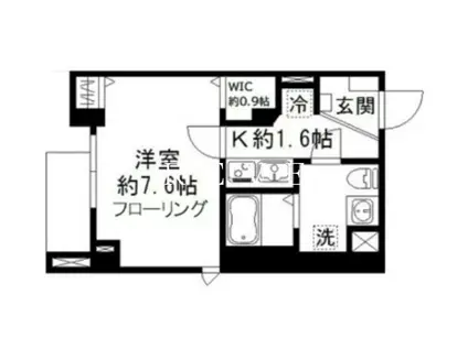 ジョカットロ蔵前(1K/1階)の間取り写真
