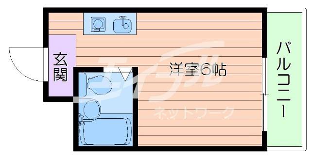 プレアール吹田泉町(ワンルーム/2階)の間取り写真