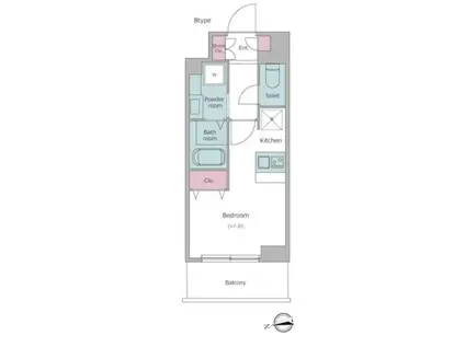 レジディア大森II(ワンルーム/10階)の間取り写真