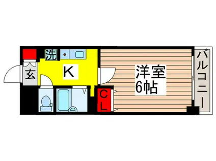 プライムアーバン行徳駅前II(1K/4階)の間取り写真