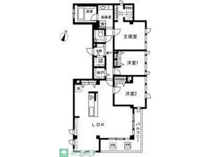 イーストテラス(3LDK/2階)の間取り写真