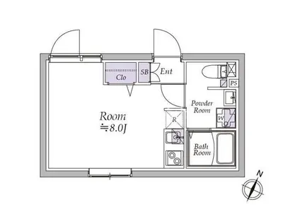 アトリオフラッツ西池袋(ワンルーム/1階)の間取り写真