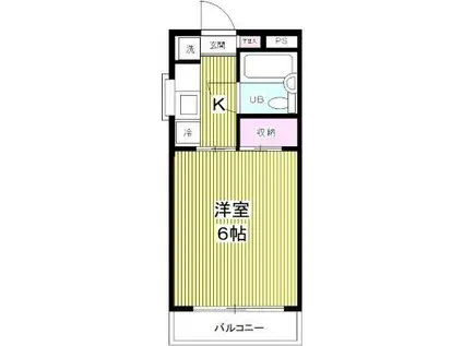 クレストモア(1K/3階)の間取り写真