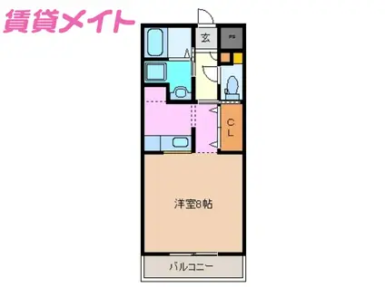 アーク・メゾン(1K/2階)の間取り写真