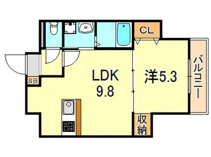 FLIO明石中央(1LDK/4階)の間取り写真