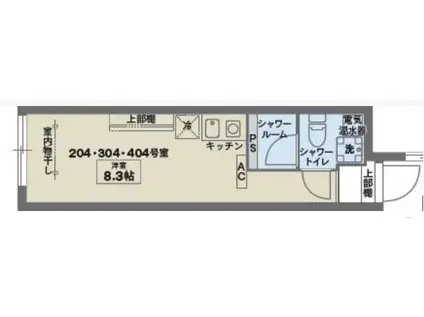 COCOFLAT赤堤(ワンルーム/4階)の間取り写真