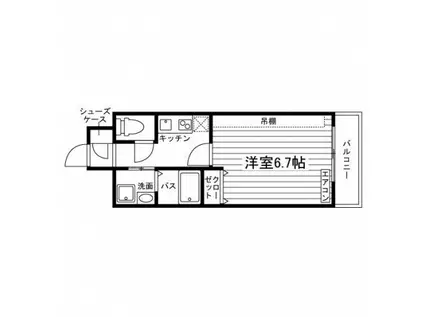 GRANDETERNA京都西京極(1K/6階)の間取り写真