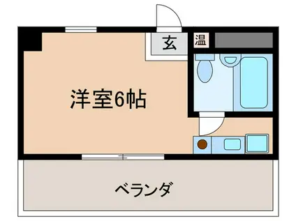 長谷川ビル矢田南(ワンルーム/6階)の間取り写真