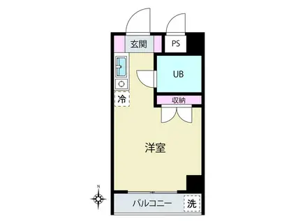 スカイコート保土ケ谷(ワンルーム/3階)の間取り写真